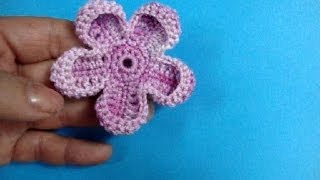 Вязаные цветы Crochet flower pattern Урок вязание крючком 56 [upl. by Otsugua]