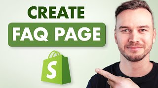 How to Create a FAQ Page in Shopify  Step by Step [upl. by Ailaht]