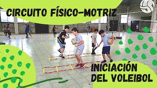 Circuito FísicoMotriz 4 Estaciones Ejercicios para ENSEÑAR VOLEIBOL a niños de iniciación [upl. by Durnan]