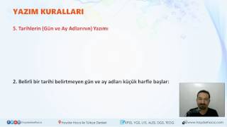 5 Tarihlerin Gün ve Ay Adlarının Yazımı [upl. by Annuahs]