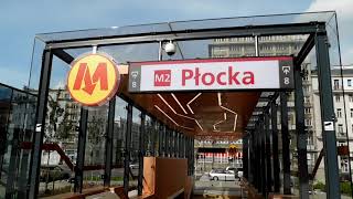 PŁOCKA  stacja METRO WARSZAWA  LINIA M2  Warsaw metro station  Plocka  line M2 [upl. by Narf]