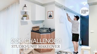 Renter Friendly Studio Unit Makeover  20K Challenge  DIY Ikea Knoxhult Cabinet Installation [upl. by Araccat722]