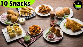 10 Quick Snack Recipes  Indian Snacks Recipes  Quick amp Easy Snacks Recipes  Evening Snacks Recipe [upl. by Leis]