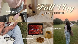 fall vlog🍂 COZY amp AESTHETIC life in india Decor haul makeup tutorial baking amp more [upl. by Ilrac]