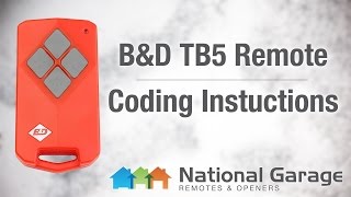 Coding Instructions  BampD TB5 Remote [upl. by Norrej]