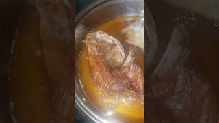 FRYING FISH HEAD food trendingshorts frying fishhead fish asmr [upl. by Anahs19]