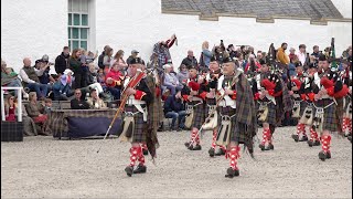 2022 Atholl Highlanders Parade march off outside Blair Castle in Scotland led by Atholl Pipe Band [upl. by Hathaway]