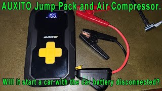 Real World Review of the AUXITO Jump Pack  Air Compressor with Car Battery Disconnected PN AJ01 [upl. by Shoshanna]