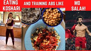 EGYPTIAN KOSHARI RECIPE EATING and TRAINING like MO SALAH [upl. by Litch]