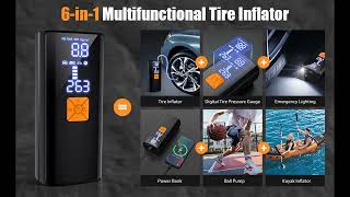 Litmustes Tire Inflator Portable Air Compressor [upl. by Harat]