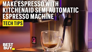 Making Espresso Shots with the KitchenAid Semi Automatic Espresso Machine – Tech Tips from Best Buy [upl. by Aikrehs]