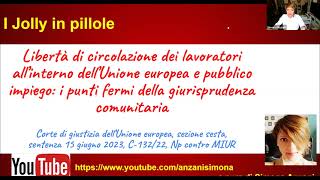 I Jolly in pilloleLibertà di circolazione dei lavoratori all’interno dell’UE e pubblico impiego [upl. by Brass]