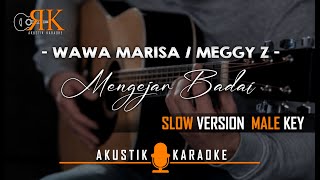 Mengejar Badai  Akustik Karaoke  Slow Version Nada Pria [upl. by Aneela]