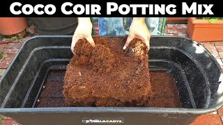 Coconut Coir Potting Mix Recipe  Coco Coir Compost Perlite or Vermiculite [upl. by Tniassuot168]