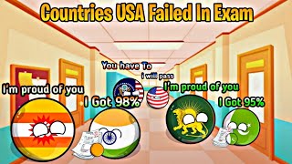 Countries USA Failed In Exam 😂Funny And Exam🏫🎒Part 1 countryballs worldprovinces [upl. by Mildrid82]