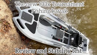 Ascend 133x Tournament fishing kayak review and stability test [upl. by Annim]