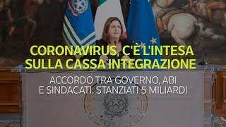 Coronavirus cè lintesa sulla cassa integrazione [upl. by Slavin]