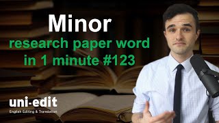 MINOR definition MINOR in a sentence MINOR pronunciation MINOR meaning [upl. by Nanine]