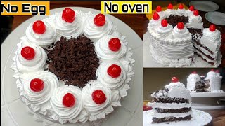 बिना बिगड़े कुकर मे बेकरी जैसा बर्थडे केक बिना अंडाबिना ओवन Black Forest cake  Eggless Cake Recipe [upl. by Eidnew]