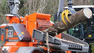 Wood chipper working great  Extremely fast and powerful wood chipper [upl. by Eelanaj]