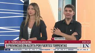 Tiempo en Argentina 8 provincias en alerta por fuertes tormentas [upl. by Oliver]