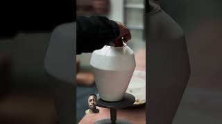 Application of Glaze on a clay jar 🤝🏾✌🏾 [upl. by Yrffej]