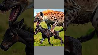 Hunter hyena attack on a baby foal😭‪Techsunil20‪Tipsposttube ‪ [upl. by Faludi]