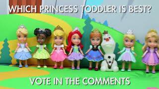 Disney Mini Princess Toddlers Full Set Toy Review DisneyToysFan [upl. by Ynattirb]