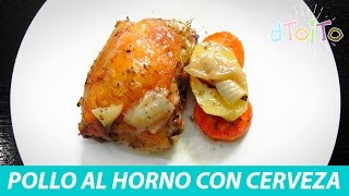 🍗 Recetas de POLLO al Horno JUGOSO 02 🍯 salsa reduccion de CERVEZA 🍺 [upl. by Lyrac]