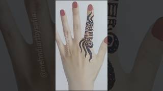 Easy finger mehndi design idea [upl. by Eseenaj]