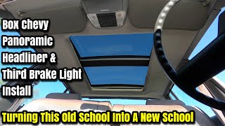 How To Do A Custom Headliner Install For A Panoramic Sunroof Installation In A Box Chevy Caprice [upl. by Ennelram]