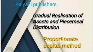 proportionate capital method [upl. by Bazluke]