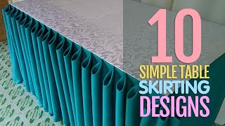 10 Simple Table Skirting Styles for Beginners  Basic Table Skirting [upl. by Friederike504]