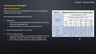 Prüftechnik 1 Toleranzen und Passungen [upl. by Arymas]