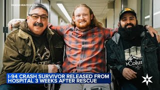 Man rescued from crashed car in Indiana after nearly a week released from hospital [upl. by Amitaf316]