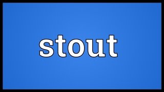 Stout Meaning [upl. by Yffub676]