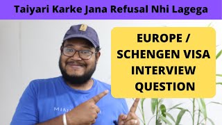 SchengenEurope Visa Interview Questions [upl. by Tammy]