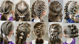 10 easy hairstyles for short hair Very cute and nice hairstyles [upl. by Pang]