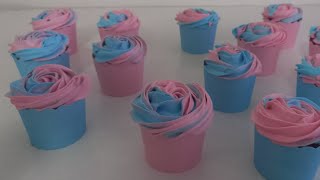 CONFEITANDO BOLINHOS COM BICO 1M WILTON FAZENDO ROSETAS [upl. by Yrrad]