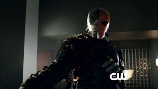 Deathstroke Scene  Arrow 2x11 quotBlind Spotquot [upl. by Alrahs]