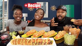 MEXICAN STREET TACOS amp ELOTES  MUKBANG EATING SHOW [upl. by Oira]