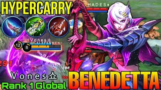 Please hepl me for 500 subcriberBenedetta Hyper Carry Build Top 1 Global Benedetta [upl. by Grata]