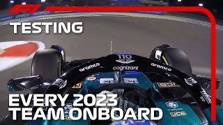 Every 2023 Team Onboard In Bahrain  F1 PreSeason Testing [upl. by Laleb]