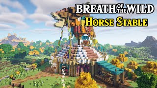 Minecraft  Breath of the Wild Horse Stable  Timelapse [upl. by Camus788]