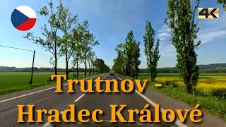 Driving from Trutnov to Hradec Králové in Czech Republic  spring 2024  4K [upl. by Fablan]