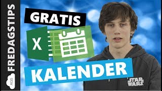 Hvordan lage en GRATIS kalender i Excel [upl. by Jez]