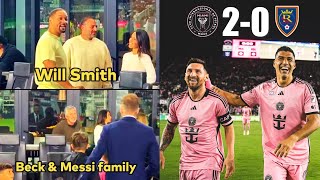 Will Smith reaction to Messi free kick for Inter Miami vs Real Salt Lake [upl. by Giardap870]