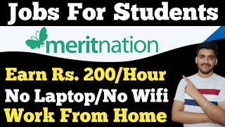 Part Time Jobs For Students  Meritnation Is Hiring  Work From Home Job  Earn Rs200Hour  Jobs [upl. by Barthold]