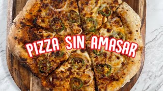 ¡Pizza sin amasar Receta fácil y rica [upl. by Ardiedak235]