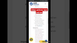 Allen achiever test series for neet 2024neet2024 allenneettesteries [upl. by Oiracam469]